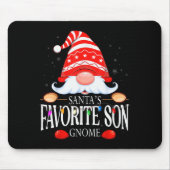 Santa's Favorite Son Gnome Matching Christmas Paja Mousepad (Vorne)