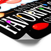 Santas Favorite Son Gnome Matching Christmas Paja  Poster (Ecke)