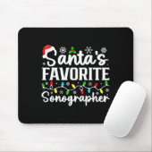 Santa's Favorite Sonographer Funny Christmas Famil Mousepad (Mit Mouse)