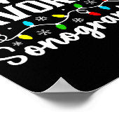 Santa's Favorite Sonographer Funny Christmas Famil Poster (Ecke)