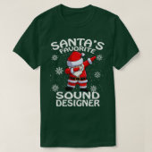 Santas Favorite Sound Designer Weihnachten T-Shirt (Design vorne)