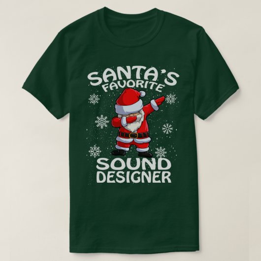 Santas Favorite Sound Designer Weihnachten T-Shirt (Design vorne)