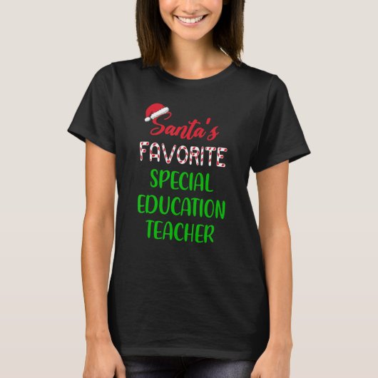 Santas Favorite Special Education Teacher   Chrits T-Shirt (Vorderseite)