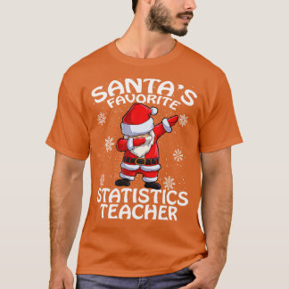 Santas Favorite Statistics Teacher Weihnachten T-Shirt