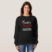 Santas Favorite Swedish Christmas Xmas pajama Sweatshirt (Vorne ganz)