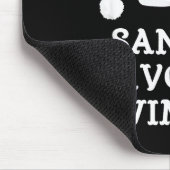 Santa's Favorite Swimmer Christmas Funny Xmas Swim Mousepad (Ecke)