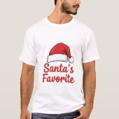 "Santa's Favorite" T-Shirt | Funny Christmas (Vorderseite)