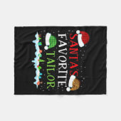 Santa's Favorite Tailor Fun Christmas Alterations Fleecedecke (Vorderseite (Horizontal))