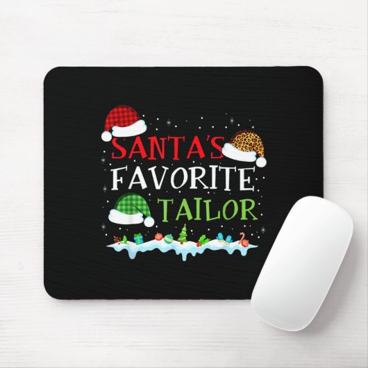 Santa's Favorite Tailor Fun Christmas Alterations Mousepad (Mit Mouse)