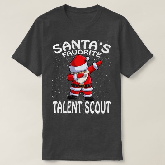 Santas Favorite Talent Scout Weihnachten T-Shirt (Design vorne)