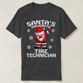 Santas Favorite Tire Techniker Weihnachten T-Shirt (Design vorne)
