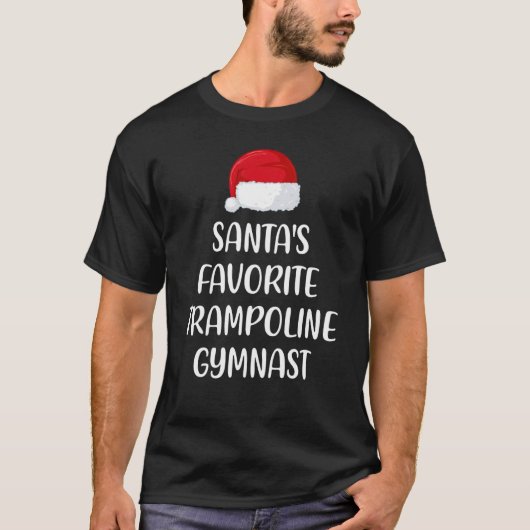 Santas Favorite Trampoline Gymnast Christmas Tramp T-Shirt (Vorderseite)