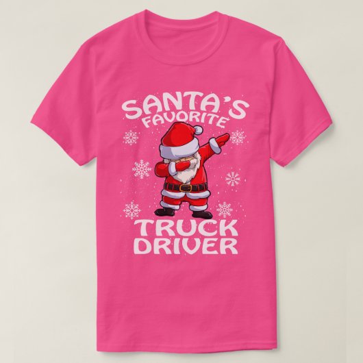 Santas Favorite Truck Driver Weihnachten 2 T-Shirt (Design vorne)