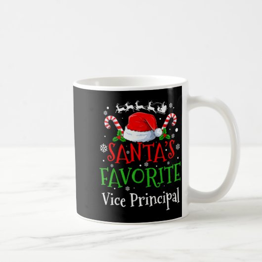 Santa's Favorite Vice Principal Christmas Party Kaffeetasse (Rechts)