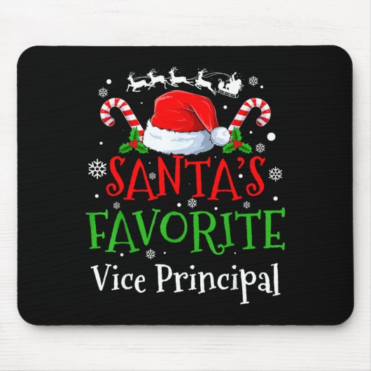Santa's Favorite Vice Principal Christmas Party Mousepad (Vorne)
