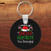 Santa's Favorite Vice Principal Christmas Party Schlüsselanhänger (Vorderseite)