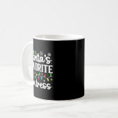Santa's Favorite Waitress Funny Christmas Family M Kaffeetasse (Vorderseite Links)