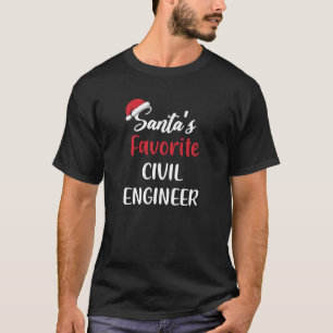 Santas Favorite Zivil Engineer Weihnachtsweihnacht T-Shirt