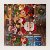 Santa's Fireside Serenade Christmas Puzzle (Horizontal)