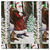 Santa's Fox Fabric Stoff (Nahaufnahme)
