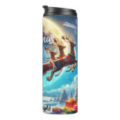 Santas Freudiger Himmelsumzug Thermosbecher (Nach rechts gedreht)