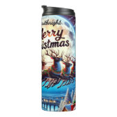 Santas friedliche Himmelsreise Thermosbecher (Nach rechts gedreht)