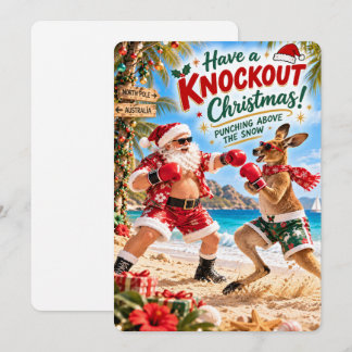 Santas fröhliche Abenteuer | Boxen mit einem Kängu Feiertagskarte
