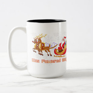 Santa's Gassy Sleigh Zweifarbige Tasse