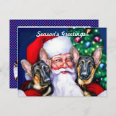 Santas German Shepherd Dogs Einladung (Vorne/Hinten)