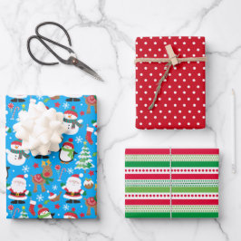 Santas Geschenkpapier Set