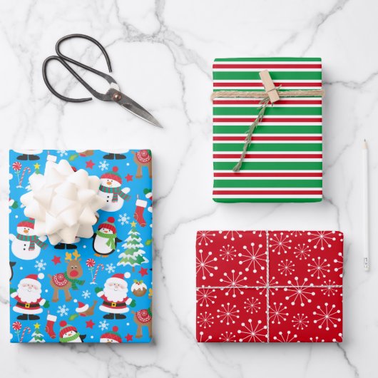 Santas Geschenkpapier Set (Vorderseite)