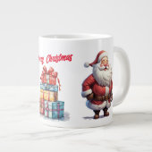 Santa's Gift Bounty Christmas  Jumbo-Tasse (Vorderseite Rechts)
