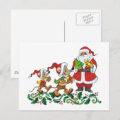 Santas Gift Feiertagspostkarte (Vorne/Hinten)