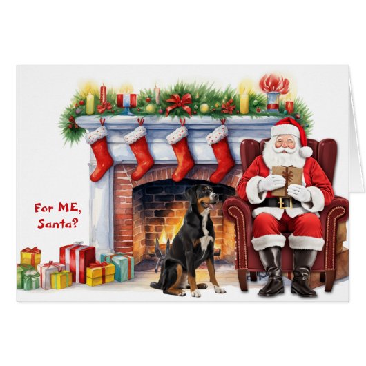 Santa's Gift Greater Swiss Mountain Dog Christmas (Vorderseite (Horizontal))