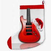 Santas Gitarre Weihnachten Strumpf Großer Weihnachtsstrumpf (Rückseite)