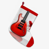 Santas Gitarre Weihnachten Strumpf Großer Weihnachtsstrumpf (Vorderansicht (hängend))