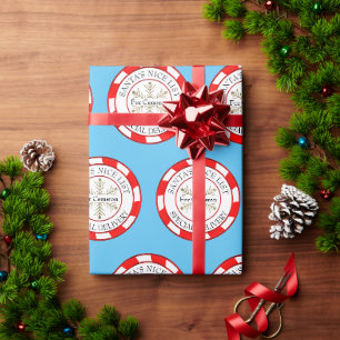 Santas gute Liste Benutzerdefinierter Name Weihnac Geschenkpapier