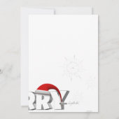 Santa's Hat Foto Holiday Card Feiertagskarte (Rückseite)