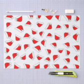 Santas Hat Muster rot und weiß Seidenpapier (Handwerk)