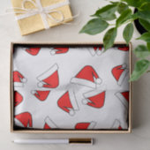 Santas Hat Muster rot und weiß Seidenpapier (Geschenk)