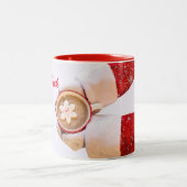 SANTA'S HEISSER CHOKOLATE CUSTOM ZWEIFARBIGE TASSE (Mittel)