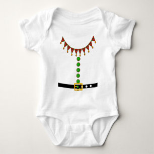 Santa's Helfer-Elfen-Kostüm Baby Strampler