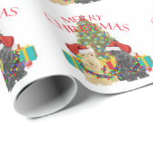 Santa's Helfer Geschenkpapier (Rolleneckpunkt)
