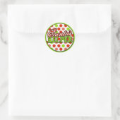 Santas Helfer Runder Aufkleber (Tasche)