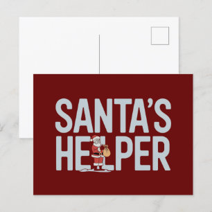Santas Helfer Weihnachten Postkarte