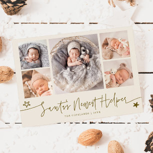 Santa's Helfer Weihnachtscreme Geburt Feiertagskarte