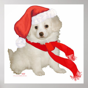 Santa's Helfer Welpe Poodle / Bichon Mix Poster