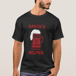 Santas Helper Beer Tasse Deer Reindeer Snow Christ T-Shirt
