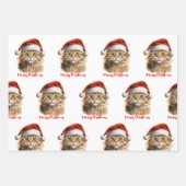 Santa's Helper Cat Cadeaupapier Vellen Set Geschenkpapier Set (Vorderseite 2)