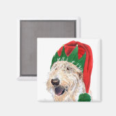 Santas Helper Labradoodle Magnet (Vorderseite/Rückseite)